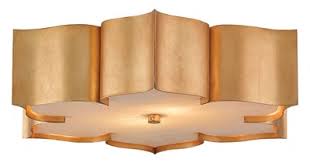 This flush mount light requires three. Grand Lotus Gold Flush Mount Currey And Company