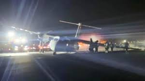 Air Canada Flight Incident: एयर कनाडा का विमान फिसला, लगी आग, बडा हादसा  टला, सभी यात्री सुरक्षित, देखें वीडियो - air canada flight incident plane  skidded caught fire major accident averted all