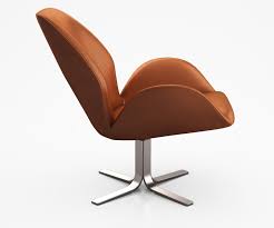 Aluna Leather Swivel Chair By West Elm 3d Model 9 Obj Max Free3d