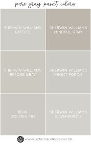 Versatile gray living room via babywatchome.com. The Best Pure Grey Paint Colors Paint Guide Elizabeth Burns Design Raleigh Nc Interior Designer