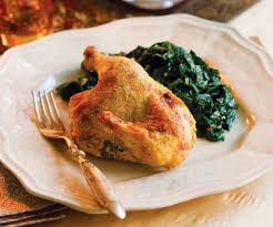 Cornish hens are a breed of chickens. Roasted Cornish Game Hens With Pesto Goat Cheese Recipe Finecooking