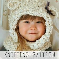 KNITTING PATTERN Layton Lamb Hood 12/18 Month Toddler Child Adult Sizes