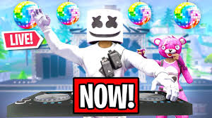 Marshmello's performance will start at 2 p.m. Fortnite Marshmello Event Happening Right Now Fortnite Battle Royale