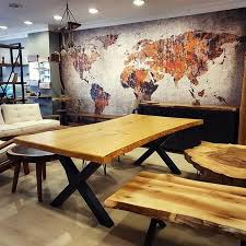 Moziliya Kestane Dogal Ahsap Masa Moziliya Chestnut Wood Table Mobilya Ic Tasarim Ofisler Mobilya Fikirleri