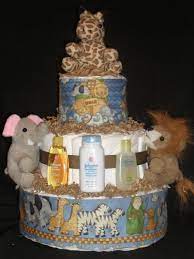 Super Cute Noah S Ark Diaper Cake Noahs Ark Baby Shower Baby Shower Boy Baby Shower Themes