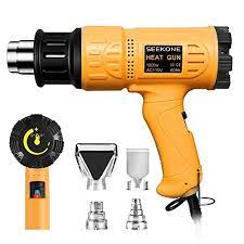 Seekone Heat Gun 1800w Heavy Duty Hot Air Gun Kit Variable Temperature Control With 2 Temp Settings 4 Nozzles 122 1202 50 650 With Overload Protection For Crafts Shrinking Pvc Stripping Paint Walmart Com Walmart Com