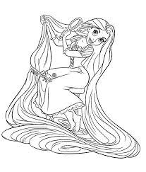 Ausmalbilder Rapunzel Bild Ihr Haar Ist Sehr Lang