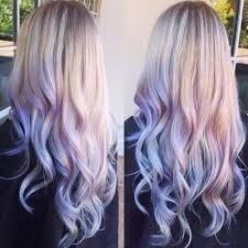 If you have the soft blonde long hair, then you can easily try this one. Icy Purple Ombre Hair Styles Lavender Hair Cool Hair Color