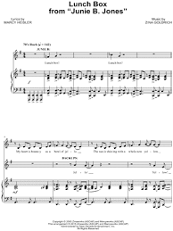 Jones the musical is a hit! Lunch Box From Junie B Jones Sheet Music In G Major Download Print Sku Mn0157880