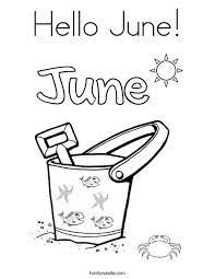 Hello June Coloring Page Twisty Noodle Hello June Coloring Pages Color