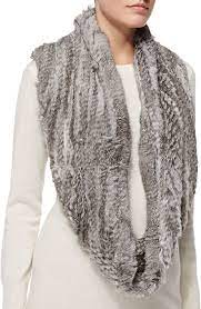 Jocelyn Rabbit Fur Infinity Scarf Natural Gray 230 Neiman Marcus Lookastic