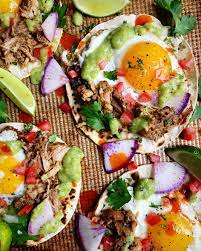 Fried Egg Shredded Pork Breakfast Tacos By Saratane Quick Easy Recipe The Feedfeed Recipe Breakfast Tacos Pork Recipes Shredded Pork