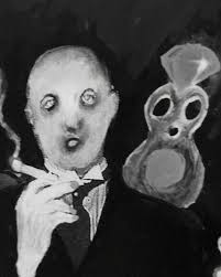 My new artwork 'Smoking Hot and Emotionally Unavailable' ❤️‍🔥🚬 Give me  one word that comes to mind when you see this piece?