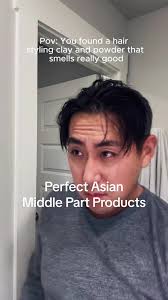 Power combo products for the perfect Asian middle part. #asianhair  #menshair #kpophair #menshairtutorial