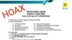Maybe you would like to learn more about one of these? Waspada Penipu Ada Situs Lowongan Kerja Pln Palsu