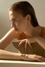 Victoria cuff bracelet with green amber.