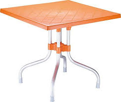 Clear Chair Store 770o Forza Patio Indoor And Outdoor Square Folding Table Orange Bistro Table Folding Table Table
