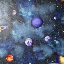 From anywhere in the world. Kids Cosmic Space Planets Wallpaper Glow In The Dark Glitter More Ebay