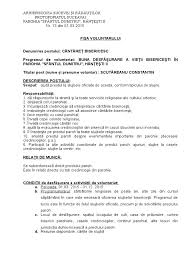 De calificativ voluntariat ore 1. Model De Fisa A Voluntarului Pt Cantaret Bisericesc