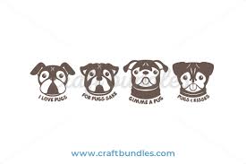 Download Pugs Svg Cut File Craftbundles