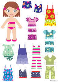 Dessins de filles a imprimer gartuitement. Poupee Papier A Habiller Et Ses Vetements Tidou Fr