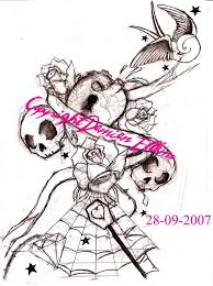 The combination of the rose and skull tattoo: Tattoo Design 1 Skulls Roses By Lorddamian On Deviantart