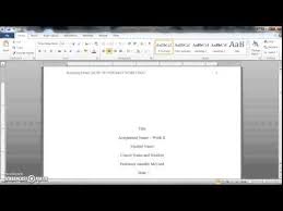 How To Format A Word Doc For Writing An Apa Style College Paper College Writing College Paper Writing