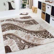 Er ist ein schönes accessoire für das kinderzimmer. Wohnzimmer Teppich Ethno Leoparden Muster Teppich De