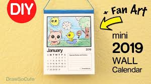 How To Make A 2019 Mini Wall Calendar Fan Art Youtube