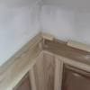 Panels on the lower 1/2 or 1/3rd of a room, often in beadboard style.; 3