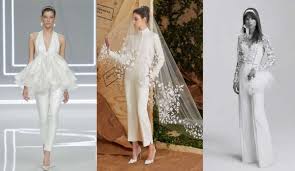 Un unico pezzo di tessuto, dal taglio originale e assolutamente moderno. Abiti Da Sposa Con Pantaloni La Nuova Tendenza Foto Pourfemme
