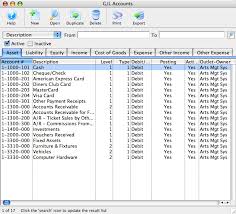 sample chart of accounts arts management systems