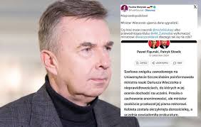 Skandal w resorcie nauki. Szefowa związku zawodowego na uczelni napisała do  Wieczorka w trybie sygnalistki. Minister ujawnił jej pismo!  https://wpolityce.pl/polityka/715584-skandal-w-mnisw-wieczorek-ujawnil-tozsamosc-sygnalistki