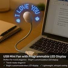 usb led message fan products for sale | eBay