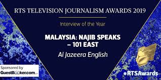 Al jazeera 's 101 east programme announced that it was given the award in the 2019 edition of the uk's royal television society's television journalism awards. Kamahl Santamaria On Twitter The Interview Of The Year Well Done To Jolleyma And The Aj101east Team For Their Win At The Rts Media Awards Watch It For Yourself Interview Tension At Its