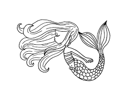 © 2018 desenhos para colorir. Desenho De Sereia Flutuante Para Colorir Colorir Com