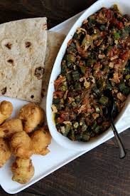 Bhindi Masala A Pakistani Okra Dish Flour Spice Recipe Masala Okra Meatless Meals