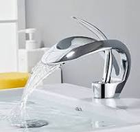 Lovedima Elegant Waterfall Single Handle 1-Hole Bathroom Vessel Sink Faucet  Solid Brass Lavatory Vanity Sink Faucet,Chrome