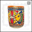 Madhubani painted Pen stand