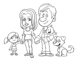 Dibujos para niños día de la familia. Dibujo De Una Familia Unida Para Colorear Dibujos Net