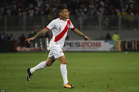 Complete overview of peru vs colombia (world cup qualification conmebol 1st round) including video replays, lineups, stats and fan opinion. Peru 1 1 Colombia Paolo Guerrero Equaliser Books Play Off Daily Mail Online