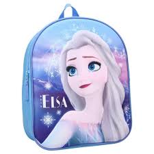Vadobag Kinderrucksack 3D Kinderrucksack 9 Liter Frozen II Friends Around  Town (1-tlg), Hauptfach mit Reißverschluss