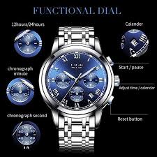 Uhr Herrenuhren Luxus Klassisch Schwarz Edelstahl Uhren Business Casual Uhren Wasserdichte Multifunktions Quarz Ar Uhren Herren Edelstahl Armband Herrenuhren