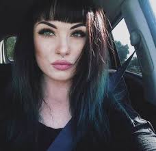 32 Ideas Hair Dyed Short Bangs Black Hair Bangs Hair Looks Hairstyles With Bangs