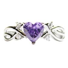 Black And Purple Promise Rings Amethyst Purple Heart Shaped Promise Ring Beautiful Promise Rings Heart Shaped Promise Rings Purple Rings Beautiful Promise Rings