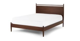 Showing results for walnut bed frame. Walnut King Sized Wooden Panel Bed Frame Lenia Article
