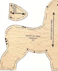 This Is The Retro Horse Pattern There Are 4 Pieces In Total But Two Have Been Split Up To Fit On The Scanner Plush Horse Animal Sewing Patterns Horse Quilt