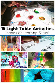 15 Fun Light Table Learning Activities For Kids In 2020 Kids Learning Activities Kindergarten Learning Activities Preschool Learning Activities
