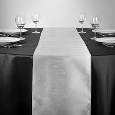 14 X 108 In Shantung Silk Table Runner Silver Table Runners Table Table Cloth