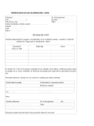 Ce este un extras de cont? Model De Extras De Cont